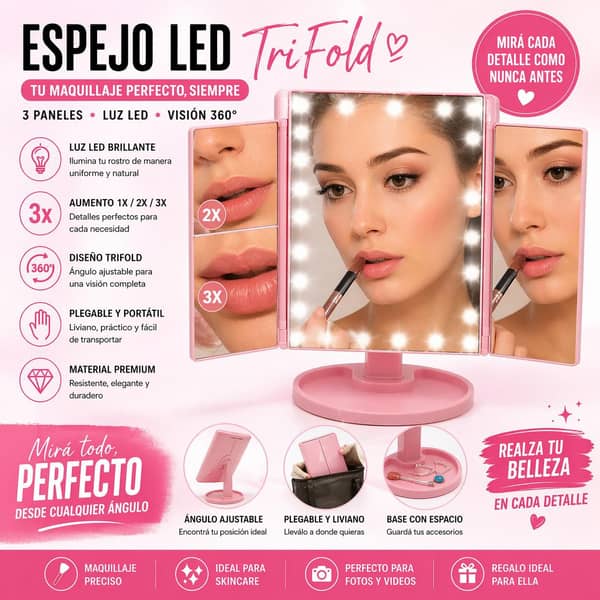 Espejo con luces led 